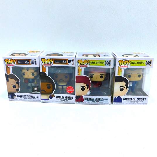 Funko Pop! The Office Lot of 4 Michael, Dwight, Stanley # 869, 906, 1103, 1157 image number 1