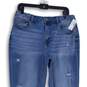 NWT Maurices Womens Light Blue Denim Medium Wash Bootcut Leg Jeans Size 14 image number 3