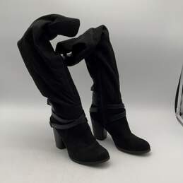 Madden Girl Womens Dutchy DUTC01L1 Black Faux Suede Over The Knee Boots Size 7 M alternative image