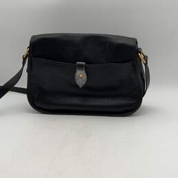 Dooney & Burke Womens Black Leather Adjustable Strap Inner Pocket Satchel Bag alternative image
