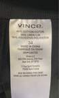 NWT Vince Mens Black Flat Front Slash Pocket Mid Rise Dress Pants Size 34 image number 4