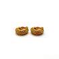 Designer Swarovski Gold-Tone Crystal Pave Strass Fashionable Hoop Earrings image number 2