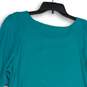 NWT Soft Surroundings Womens Blue Long Sleeve Scoop Neck Tunic Blouse Top Size L image number 4