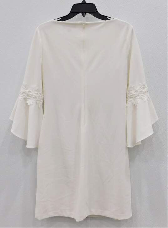 Ralph Lauren Women's White Bell-Sleeve Shift Dress Size 8 image number 2