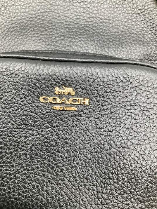 Coach Court Black Pebbled Leather Mini Backpack Purse image number 5