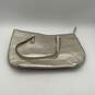 Kate Spade Womens Silver Leather Zipper Double Handle Tote Bag Purse image number 1