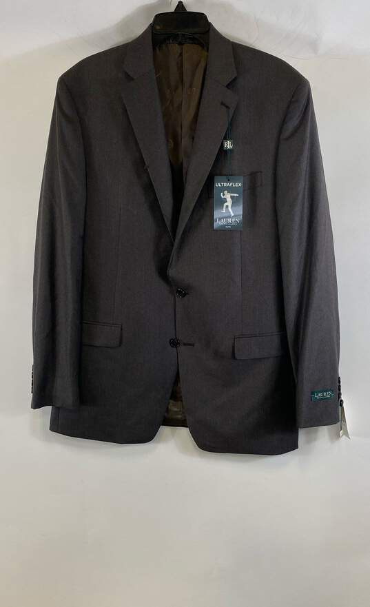 NWT Lauren Ralph Lauren Mens Black Single Breasted Blazer Jacket Size 42 Long image number 1