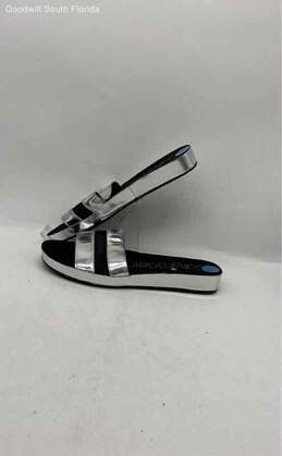 Calvin Klein Womens Silver Tone Sandals Size 8.5