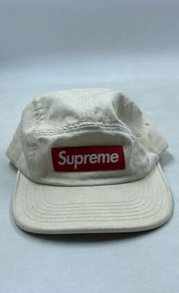 Supreme Men's Red and White Hat