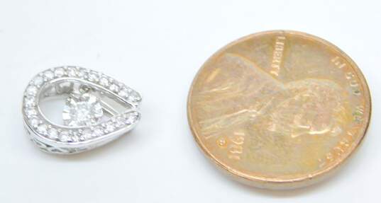 10K White Gold 0.16 CTTW Round Diamond Teardrop Pendant 1.0g image number 6