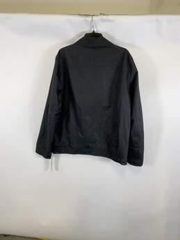 Perry Ellis Mens Black Dobby Tech Long Sleeve Pockets Full Zip Jacket Size Large alternative image
