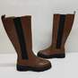 Madewell Women's The Poppy Brown Leather Tall Lugsole Boots Size 7 image number 1