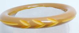 Vintage Butterscotch Carved & Chunky Bangle Bracelets 55.0g alternative image