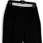 Womens Black Flat Front Pockets Side Zip Straight Leg Dress Pants Size 8 image number 1