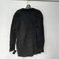 Brandini Men's Black Suede Leather Button Up Shirt Jacket (Shacket) Size M image number 2