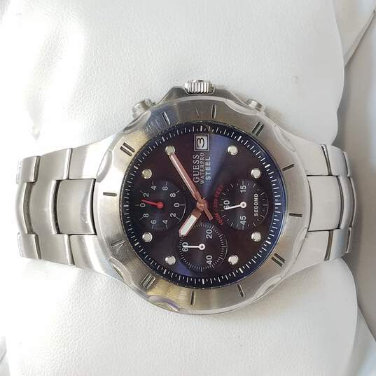 Guess Water Pro Steel W/ Blue Dial 100M WR Watch image number 1
