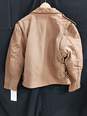 All State Leather Brown Motorcycle Style Jacket Size 46 - NWT image number 3