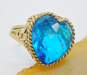Sajen Bronze Faceted Blue Quartz Heart Swirl Ring 12.1g image number 1