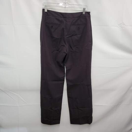 VTG Pendleton WM's Lightweight Dark Brown & Blue Pin Stripe Linen Trousers Size 4 image number 2