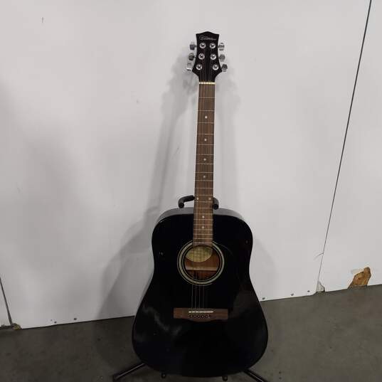 Silvertone Pro Series Black Acoustic Guitar image number 1