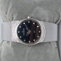 Skagen 686XSSSB Stainless Steel W/Crystals And Black Dial Watch alternative image