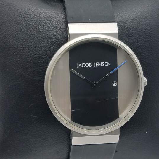 Jacob Jensen 712 12923 35mm WR 3AT Analog Date Wristwatch 32g image number 1