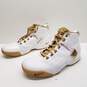 Nike Lebron 5 White, Crimson Metallic Gold Sneakers 317253-171 Size 15 image number 1