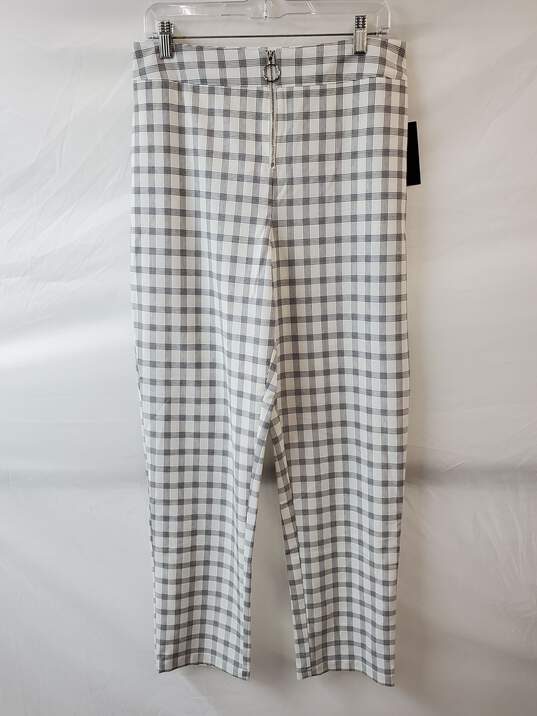 Danielle Bernstein x Macys Ivory White Plaid Pants Size 8 image number 1