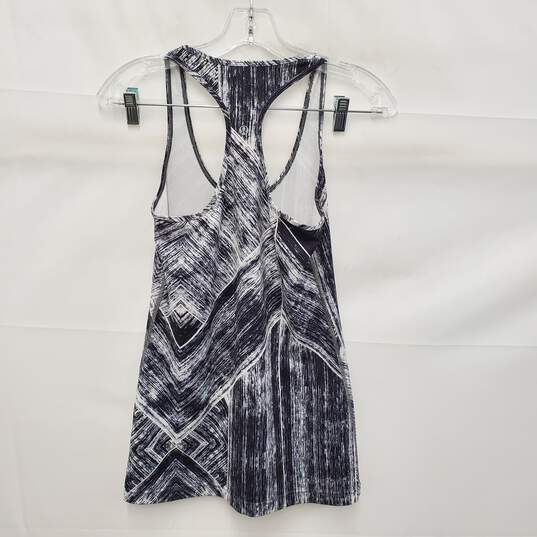 Lululemon Athletica WM's Cool Racerback Black & White Pattern Tank Top Size S image number 2