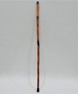 Rustic Wood Walking Stick, Traditional Style Handle, W/ US Army Emblem