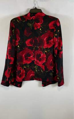 NWT PJK Patterson J. Kincaid Womens Black Red Floral Open Front Blazer Size XS alternative image