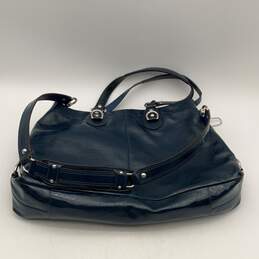 Coach Womens Blue Leather Detachable Strap Zipper Shoulder Handbag alternative image
