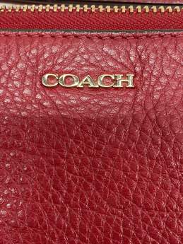 Coach Red Leather Crossbody Purse W/COA alternative image