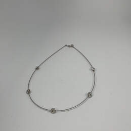 Designer Joan Rivers Silver-Tone Rhinestone Flower Beads Choker Necklace alternative image