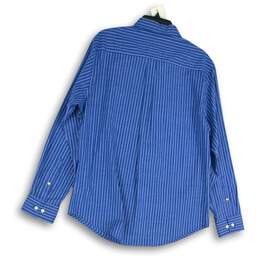 NWT Croft & Barrow Mens Blue White Striped Woven Stretch Button-Up Shirt Size M alternative image