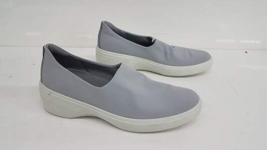 Ecco Soft Wedge Slip On Shoes Grey Size 8-8.5 image number 2