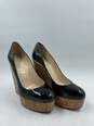 Authentic Christian Louboutin Black Wedge Pumps W 6 image number 3