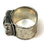 Designer Silpada 925 Sterling Silver Hammered Smoky Quartz Band Ring image number 3
