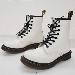 Dr. Martens 1460 White Smooth Leather Lace Up Boots Women's Size 7