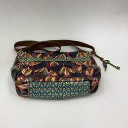 Womens Multicolor Adjustable Strap Inner Zip Pocket Snap Messenger Bag