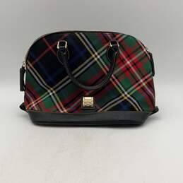 Dooney & Bourke Womens Multicolor Plaid Print Tartan Top Handle Satchel Handbag