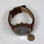 Designer Fossil FS4632 Brown Leather Strap Round Analog Dial Quartz Wristwatch image number 3