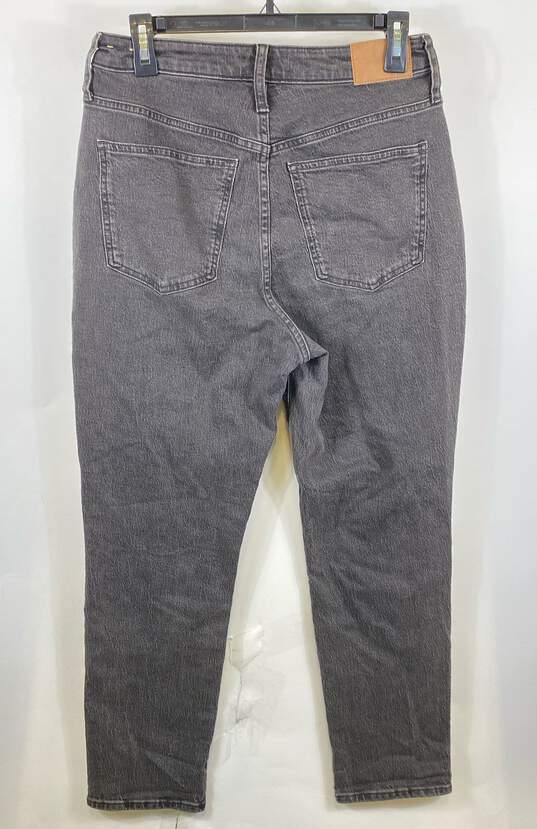 Madewell Womens Black Low-Rise Dark Wash Pockets Denim Straight Leg Jeans Sz 28 image number 2