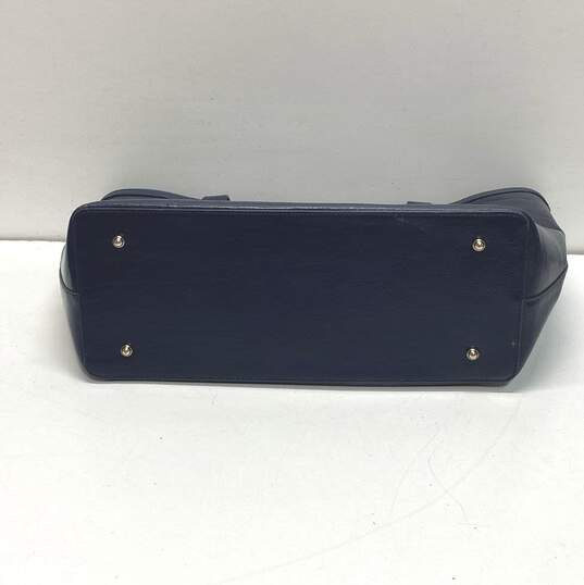 Brahmin Leather Shoulder Bag Navy image number 4