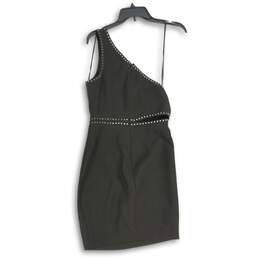 NWT Likely Womens Black Studded One Shoulder Back Zip Sheath Dress Size 6 alternative image