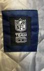 NFL Mens Blue Silver Long Sleeve Dallas Cowboys Football Varsity Jacket Size S image number 3