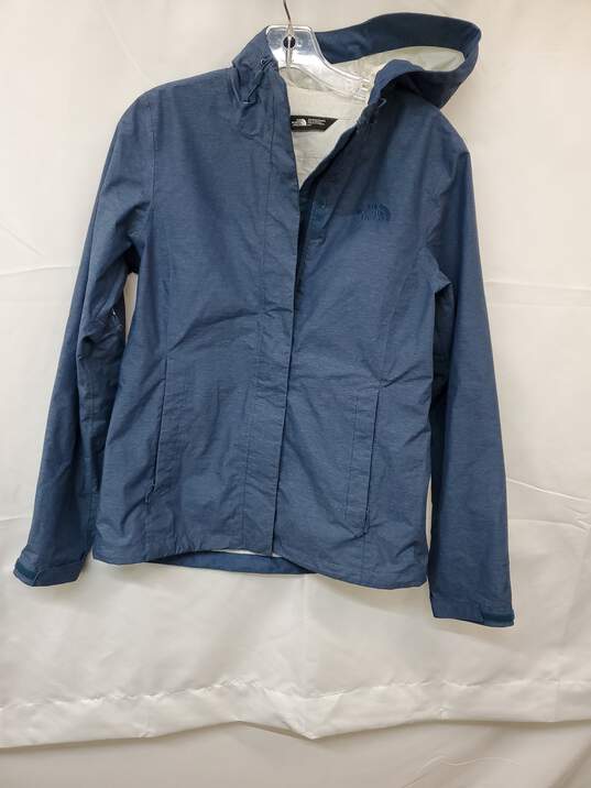Wm The North Face Navy Blue Shell Jacket Windbreaker Sz S/P image number 1