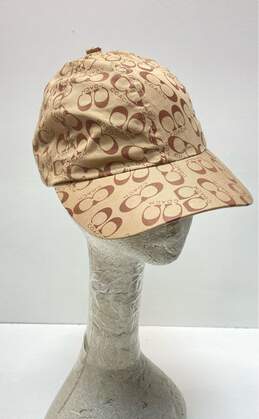 COACH Tan Signature Cap Hat One Size