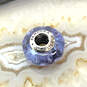 Designer Pandora S925 ALE Sterling Silver Purple Murano Beaded Charm w/ Bag image number 1