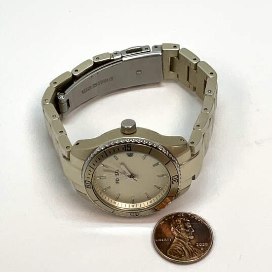Designer Fossil ES-2902 Stainless Steel Round Dial Quartz Analog Wristwatch image number 3